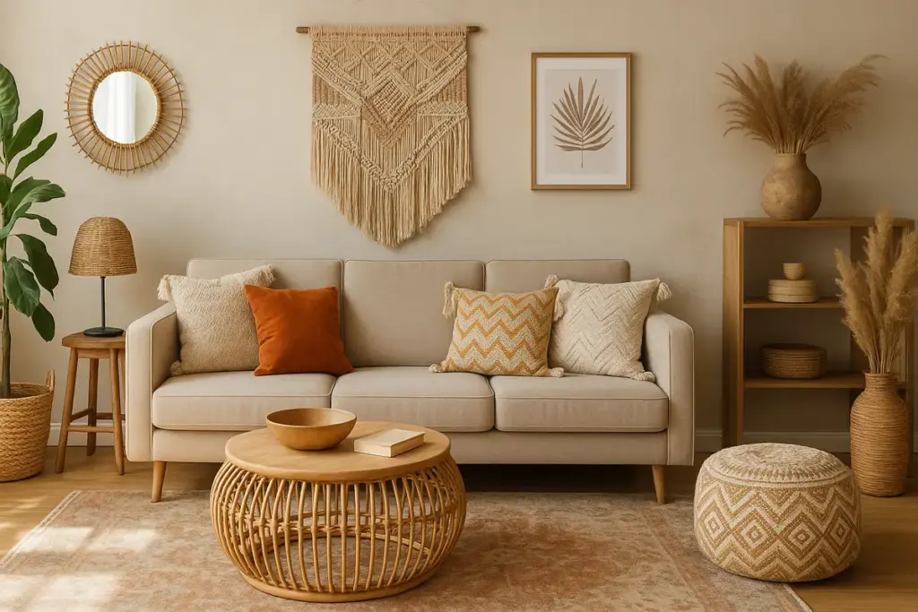 Arredamento boho chic per il salotto: il tocco personale che sorprende gli ospiti