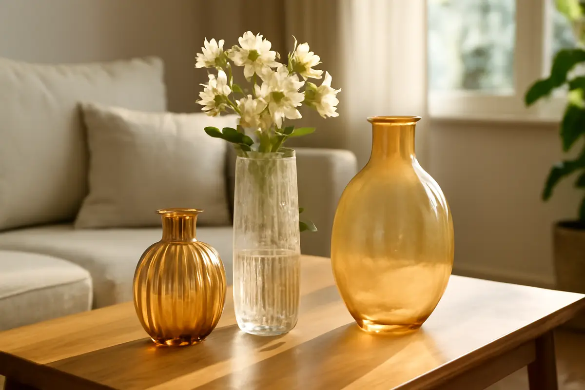 Vasi decorativi per la zona giorno: materiali che portano luce e carattere subito