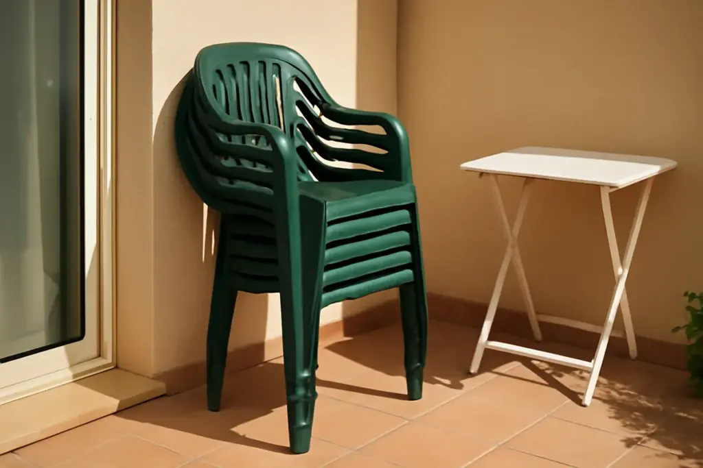Sedie da giardino impilabili: praticità e ordine a portata di mano per chi ha poco spazio