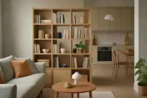 Librerie divisorie tra soggiorno e cucina: le soluzioni più efficaci per separare senza chiudere