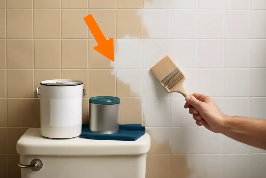Qual è la pittura migliore per coprire vecchie piastrelle in bagno? L’errore che compromette il risultato