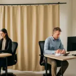 Dividere open space senza muri fissi: il sistema flessibile che dà privacy solo quando serve