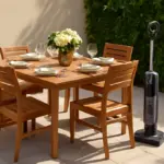 Come allestire una zona pranzo all’aperto? La soluzione che facilita la pulizia dopo le cene