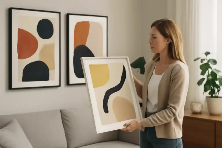 Scegliere quadri astratti per casa moderna: la tecnica che aggiunge personalità con pochi elementi