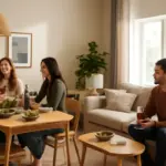 Come unire tavolo da pranzo e zona relax? La disposizione funzionale che agevola le cene con amici